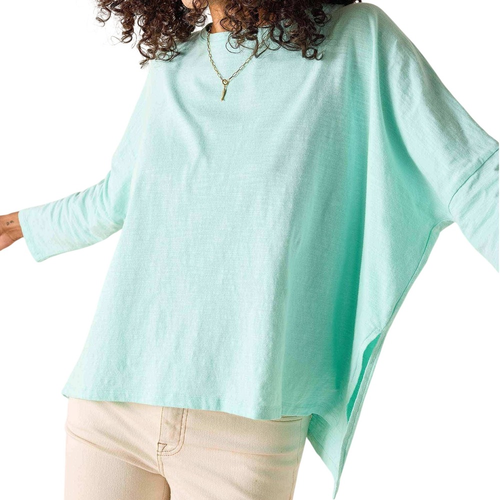 MERSEA Catalina Tee Oversized Slub Cotton 3/4 Sleeve Green OS Capsule Coastal